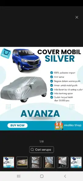 Jual cover silver mobil avanza