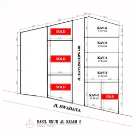 Tanah kav jakarta shm 7.5 juta/m2 bebas banjir imb terbit