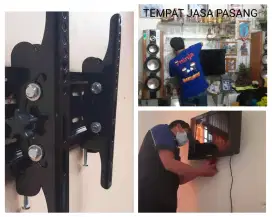 Braket plus pasang32-43inc terima rapih bracket breket briket led tv