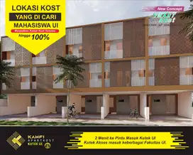 Dijual Kosan Putri 3-lantai+Rooftop Furnished dekat Gerbang Kutek UI