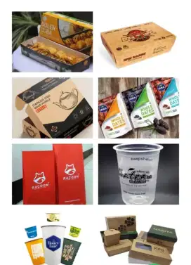 Cetak kemasan makanan  minuman murah hasil ok