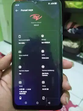 Itel A60 warna biru