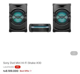 Sony dvd mini hifi shake x30