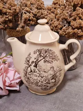 Teko teh keramik antik vintage