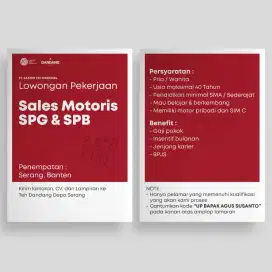 Sales motoris dan spg