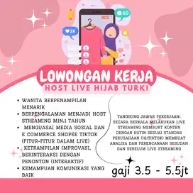 LOWONGAN KERJA HOST LIVE HIJAB TURKI