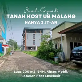 Jual Cepat Tanah Kost UB Malang