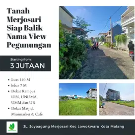 Tanah Merjosari Siap Balik Nama View Pegunungan