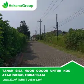 Tanah Hook Cocok bangun kos atau rumah