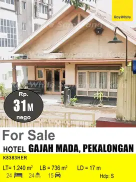 JUAL HOTEL DI JALAN UTAMA PEKALONGAN.