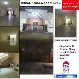 Sewa Ruko di kelapa gading, 2 lantai, 5 x 20, SHM, Bagus, siap huni, s