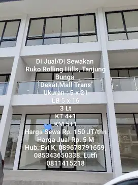 Di Jual Ruko Rolling Hills, Tanjung Bunga