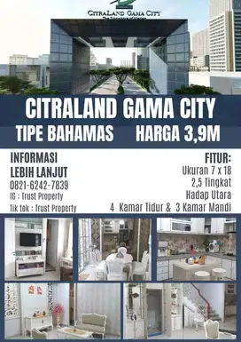 Rumah komplek Gama City Lebar 7