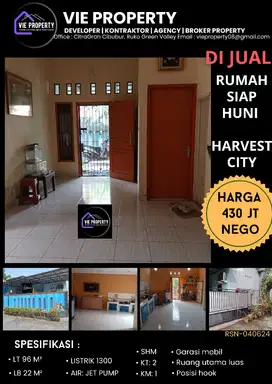 JUAL MURAH  HARUS SEGERA LAKU. RUMAH DI HARVEST CITY