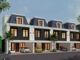 Rumah Baru 3 Lantai  American Classic dalam Cluster di Jati Padang