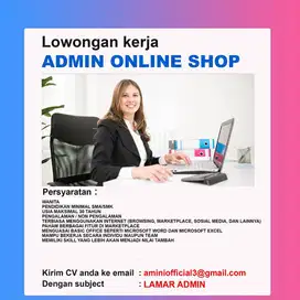 LOWONGAN KERJA ADMIN ONLINE SHOP DAN LOWONGAN KERJA HOST LIVE