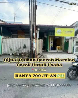 Dijual Rumah Siap Huni Cocok untuk Usaha Daerah Marelan