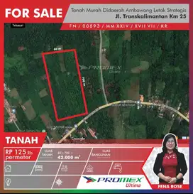 DIJUAL TANAH DIDAERAH AMBAWANG, LOKASI STRATEGIS DI KOTA PONTIANAK