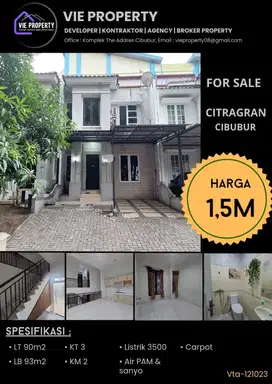 DISEWAKAN MURAH RUMAH RAPI SIAP HUNI DI CITRA GRAN