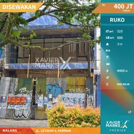 Disewakan Ruko 2Lantai  Strategis di Jl. Letjen S Parman Malang