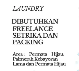 Lowongan Part Time Setrika / Packing Harian di Palmerah/Kebayoran Lama