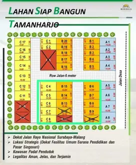 Promo Tanah Kavling Singosari Malang murah dekat SMPN 3 Tamanharjo