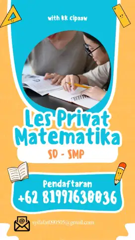 Guru les privat SD dan SMP Matematika online