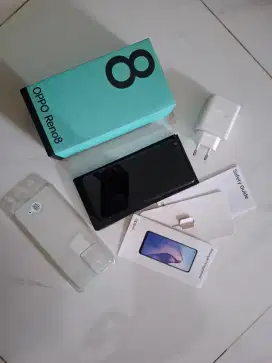 OPPO RENO 8 4G 8/256 GB Fullset Mulus Like New