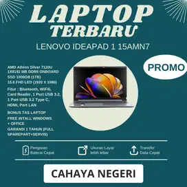 PROMO LAPTOP Lenovo IdeaPad 1 15AMN7 AMD Athlon Silver 7120U SSD 1TB