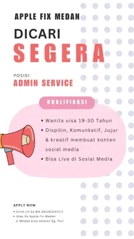 Dibutuhkan admin service