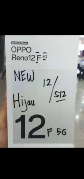 Kredit HP apa aja dr rumah,ACC baru ketoko,Oppo Reno 12F 5G Ram 12/512