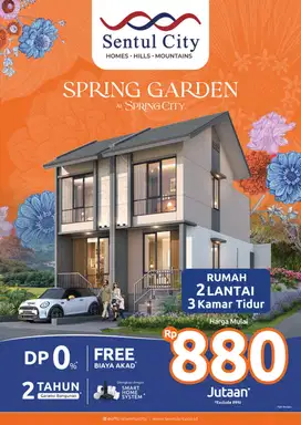 Rumah 2 Lantai View Gunung Pancar, Spring Garden Sentul City