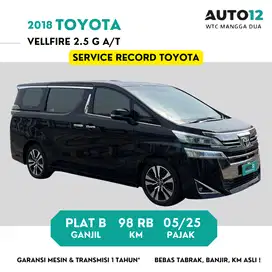 [SERVICE RECORD] 2018 Toyota Vellfire 2.5 G A/T BLACK ON BLACK JAKARTA