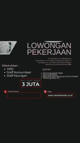 Lowongan konsultan keuangan