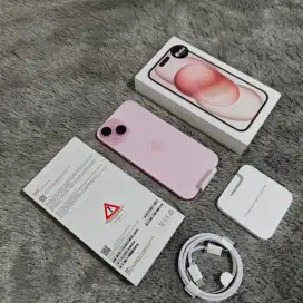 iPhone 15 256GB iBox Garansi 8 Oktober 2025 - Pink