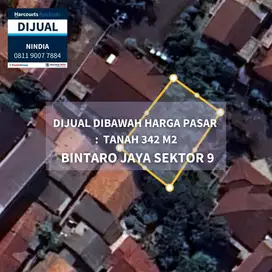 Tanah Dijual Dibawah Harga Pasar 342m² di Kucica, Bintaro Jaya 9