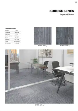 Karpet Tile King Sudoku Lines | Karpet Kantor Motif | Karpet 50cmx50cm