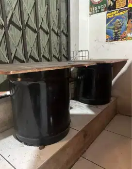 MEJA DRUM BEKAS WARKOP