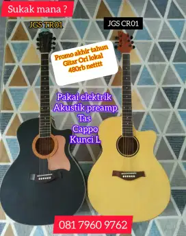 Promo gitar ORI JGS lokal sudah memakai preamp siap pakai