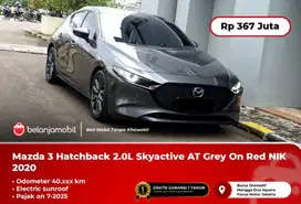 [ SUNROOF ] Mazda 3 Mazda3 Hatchback 2.0L Skyactive AT ABU 2020/2021