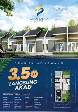 RUMAH SIAP HUNI TANPA DP GRAND BALAD KEMANG BOGOR