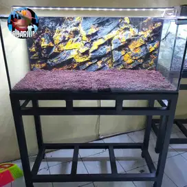 Murah Aquarium baru 5mm 100x40x40 Komplit