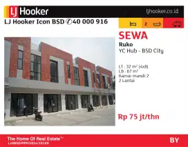 disewakan ruko ychub bsd city