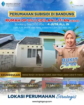 CUKUP 4 JUTA sdh dpt rumah di bandung cicilan 1 jutaan dkt rancaekek