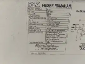 freezer rsa 220L