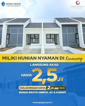 Rumah di Karawang sdh Shm dkt kampus Singaperbangsa karawang UNSIKA