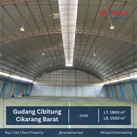 DIJUAL GUDANG LUAS LOKASI PINGGIR JALAN RAYA CIBITUNG CIKARANG BARAT