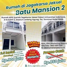 Rumah KPR Syariah Jagakarsa Jaksel Dekat Stasiun UNIVERSITAS INDONESIA