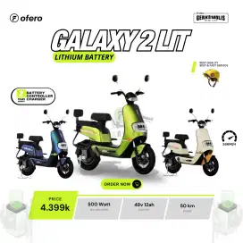 Sepeda Listrik Ofero Galaxy 2 Lithium Garansi Resmi