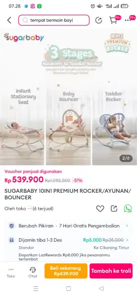 stoiler bayi baru pake sebentar